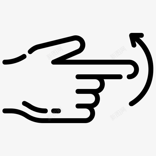 向上滑动手指手svg_新图网 https://ixintu.com 向上 滑动 动手 指手 触摸 手势