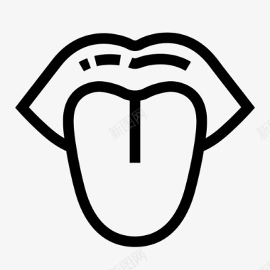 舌头解剖学身体图标