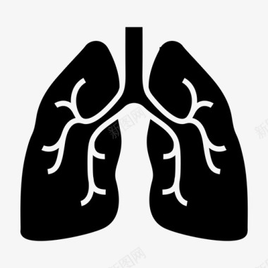 肺脏学解剖学肺图标
