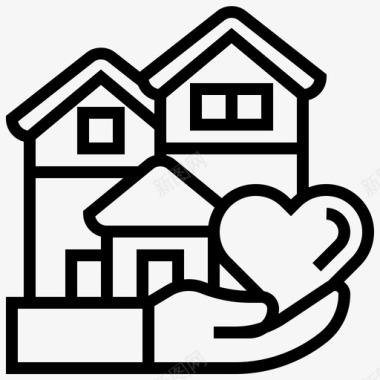 住房援助照顾家庭图标
