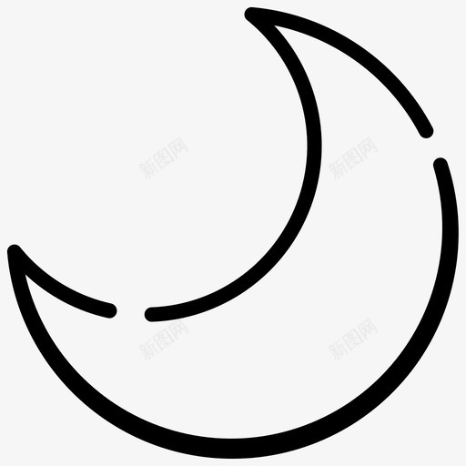 新月天文学黑暗svg_新图网 https://ixintu.com 新月 天文学 黑暗 月光 轮廓 天气