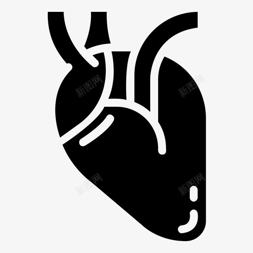 心脏解剖学医学svg_新图网 https://ixintu.com 医学 心脏 解剖学 器官 符号