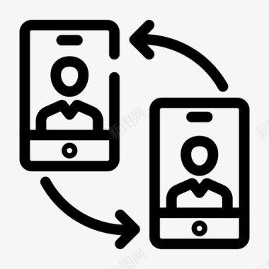 视频聊天电话通讯图标