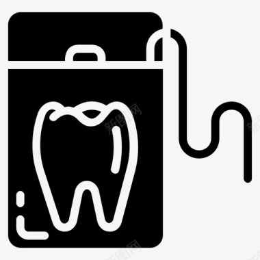 牙线牙科学口腔医学图标