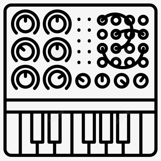 合成器模拟设备svg_新图网 https://ixintu.com 合成器 模拟 设备 电子 乐器