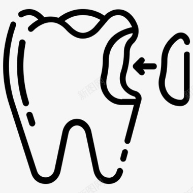 牙齿填充牙科口腔医学图标