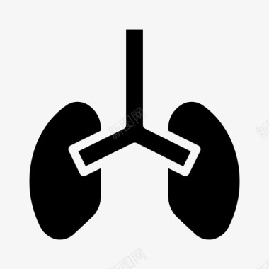 肺健康人类图标