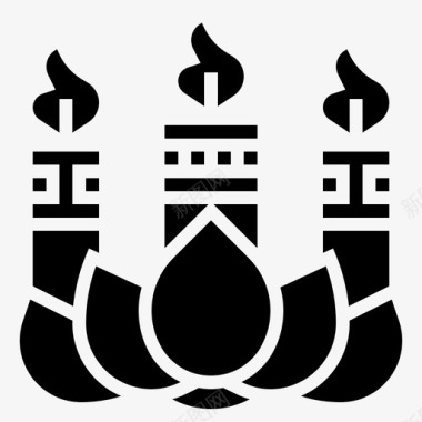 蜡烛仪式装饰图标
