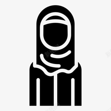 穆斯林女人阿拉伯女人阿凡达图标