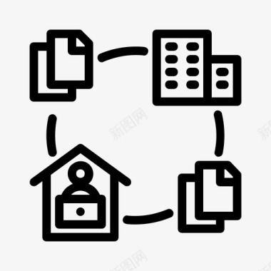 在家工作沟通办公室图标