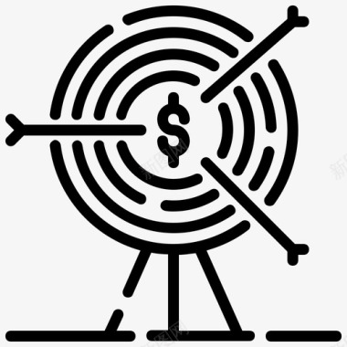 财务目标硬币美元图标