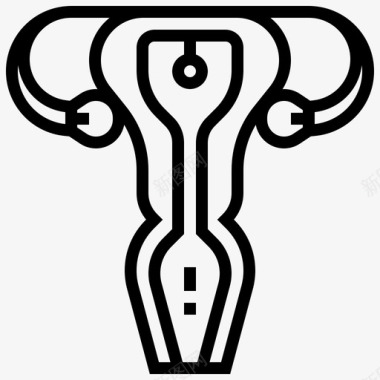 子宫子宫颈女性图标
