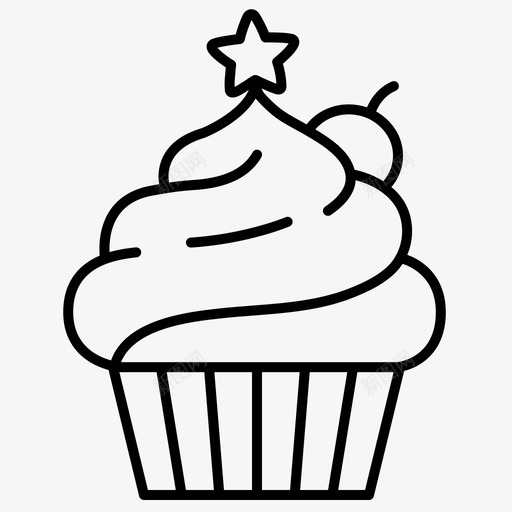 纸杯蛋糕甜点节日svg_新图网 https://ixintu.com 纸杯 蛋糕 甜点 节日 圣诞 新年