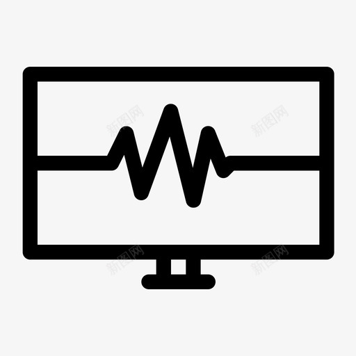 脉搏监护仪医院医疗svg_新图网 https://ixintu.com 脉搏 监护仪 医疗 医院 符号 技术