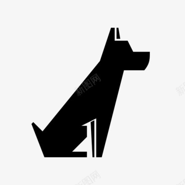 坐狗服从学校狗训练图标
