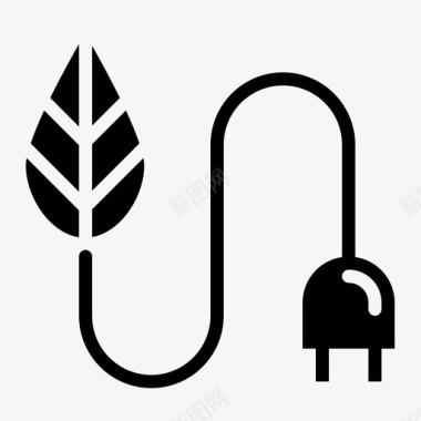 生态电气绿色植物图标