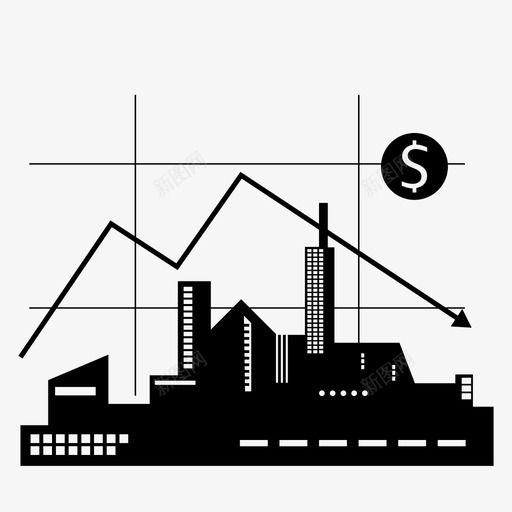 经济危机城市萎缩svg_新图网 https://ixintu.com 经济危机 城市 萎缩 衰退