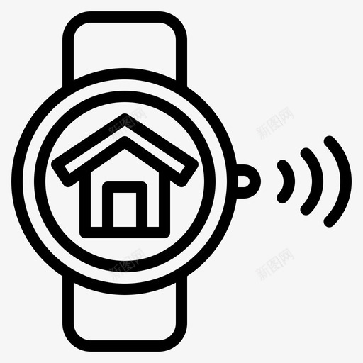 智能手表建筑家svg_新图网 https://ixintu.com 智能 手表 建筑家 房子 智能家居