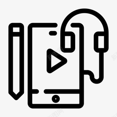 视频学习课程教育图标