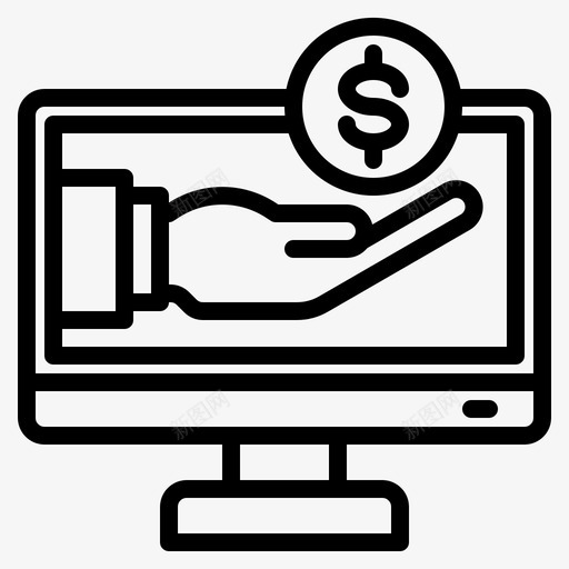 金钱商业计算机svg_新图网 https://ixintu.com 金融 金钱 商业 计算机