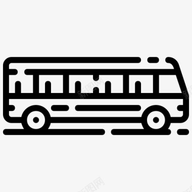 公共汽车公路运输旅行图标
