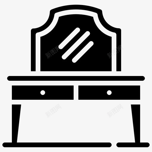 梳妆台家具化妆台svg_新图网 https://ixintu.com 梳妆台 家具 化妆台 雕文