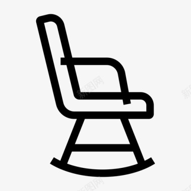 摇椅家具家居图标