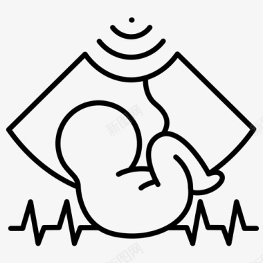 超声波婴儿诊断图标