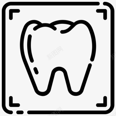 牙齿x光牙科口腔科图标
