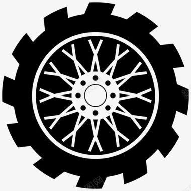 车轮公路圆形图标
