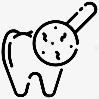 牙齿微生物牙科口腔医学图标