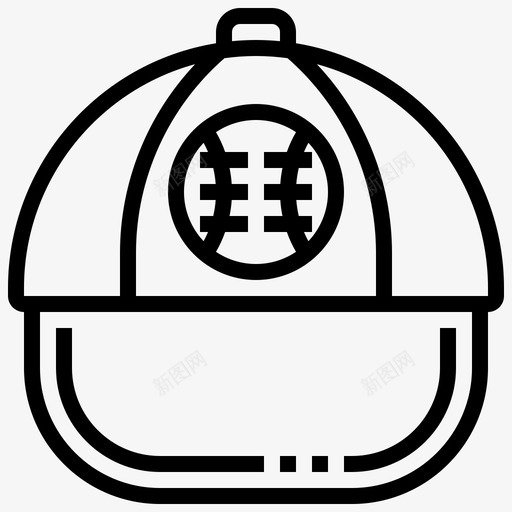 棒球帽服装帽子svg_新图网 https://ixintu.com 棒球 服装 帽子 运动 要素