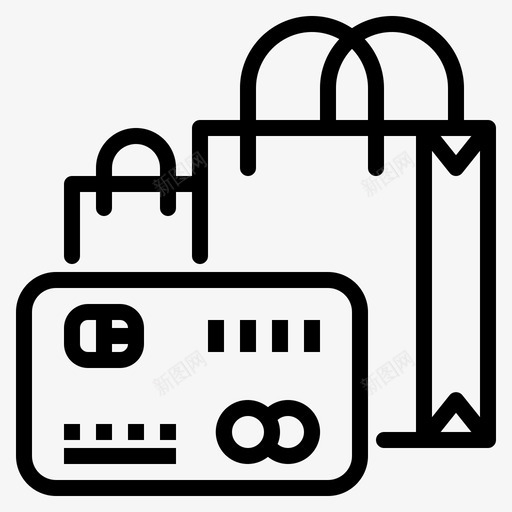购物袋信用卡金融svg_新图网 https://ixintu.com 付款 购物袋 信用卡 金融 钱付款 付款方 方式