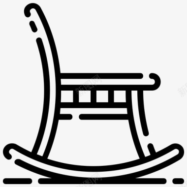 摇椅家具坐图标
