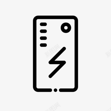 powerbank配件电子商务图标