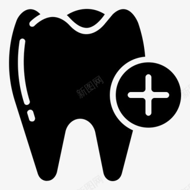 添加牙齿牙科口腔科图标