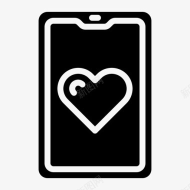 智能手机心脏爱图标