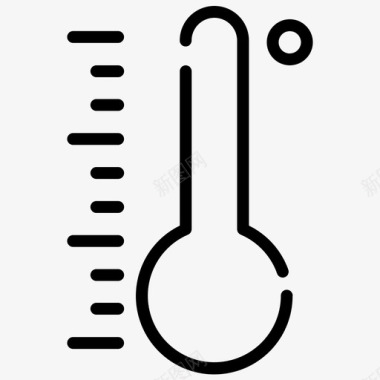 温度摄氏度热图标