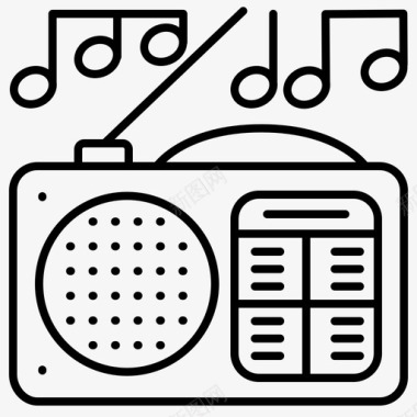 音乐收音机电子收音机调频收音机图标
