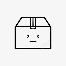 带有笑脸包装盒子快递高清图片