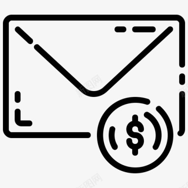 付款电子邮件美元信图标