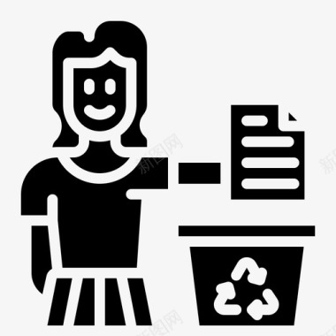回收垃圾桶垃圾图标