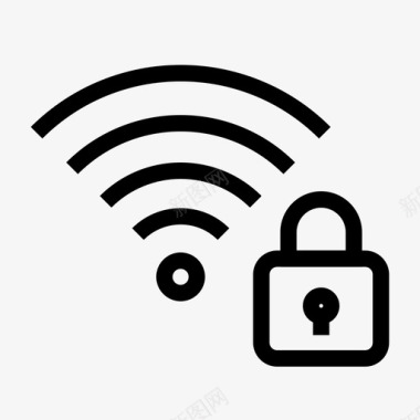 Wifi锁网络安全图标
