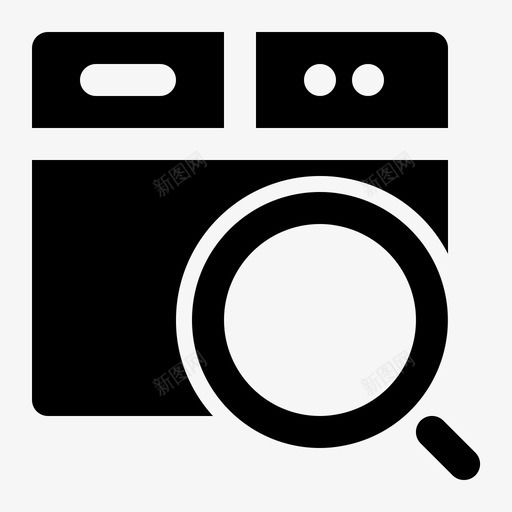 搜索页面应用程序查找svg_新图网 https://ixintu.com 搜索 页面 应用程序 查找 放大镜 网络营销 符号
