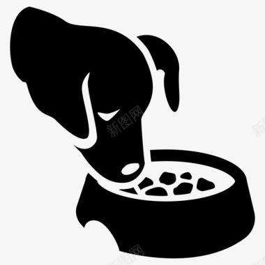 狗碗盘子狗食图标