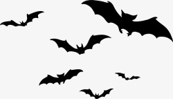 黑色飞翔蝙蝠素材