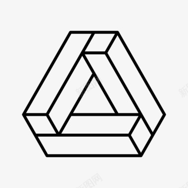 不可能的三角形埃舍尔不可能的物体图标
