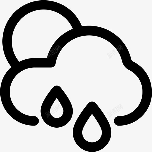 雨阵雨天气svg_新图网 https://ixintu.com 天气 阵雨 雨雨