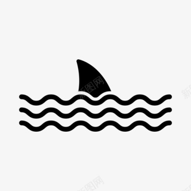 鲨鱼鱼翅大海图标