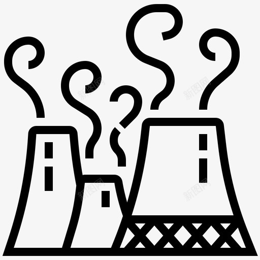 污染碳烟囱svg_新图网 https://ixintu.com 烟囱 污染 排放 空气污染